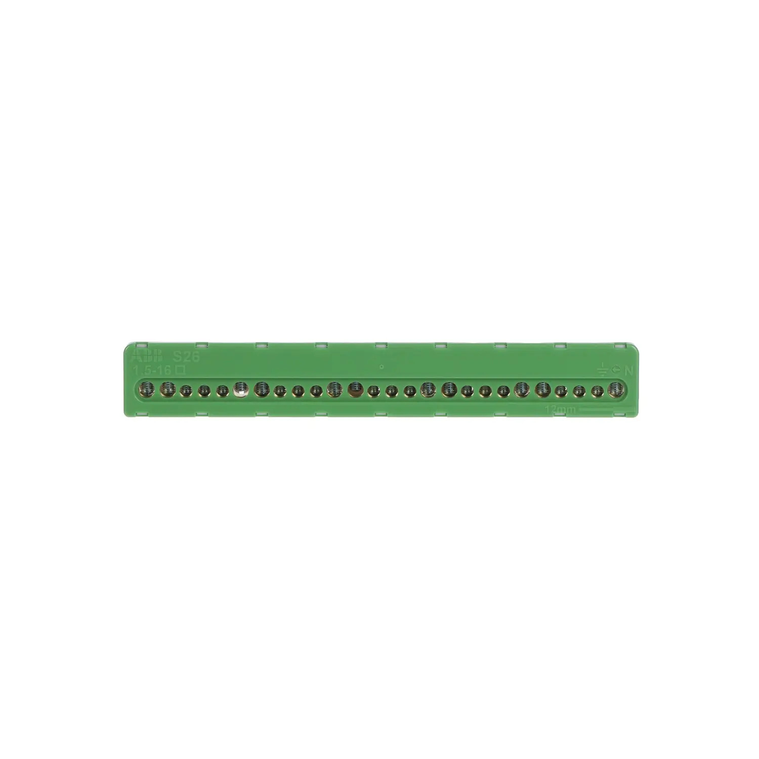 1SPE007715F0745 ABB Bornier terre vis 100A 26 trous 11x16mm2 15x6mm2 Mistral 799196