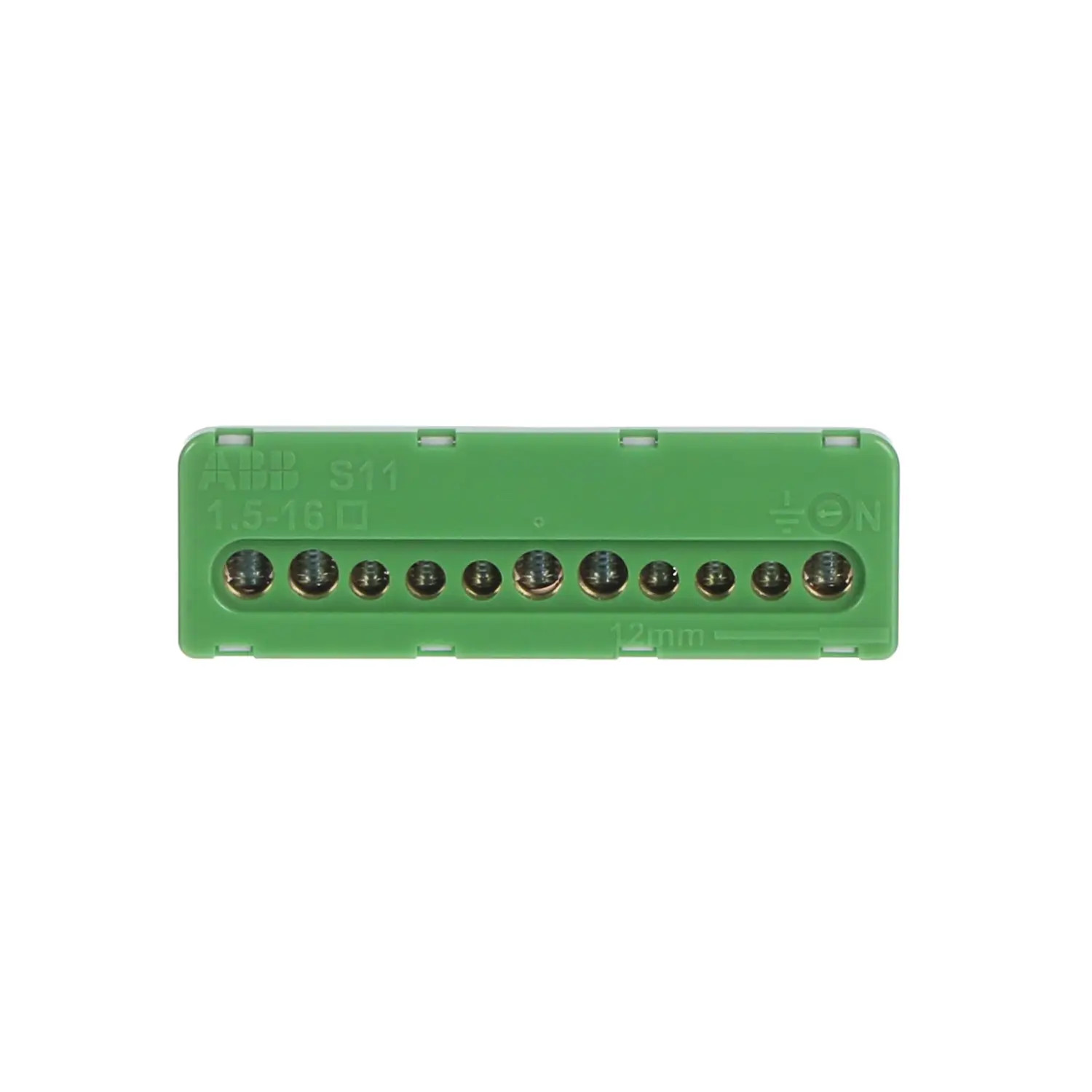 1SPE007715F0742 ABB Bornier terre vis 100A 11 trous 5x16mm2 6x6mm2 Mistral 799193