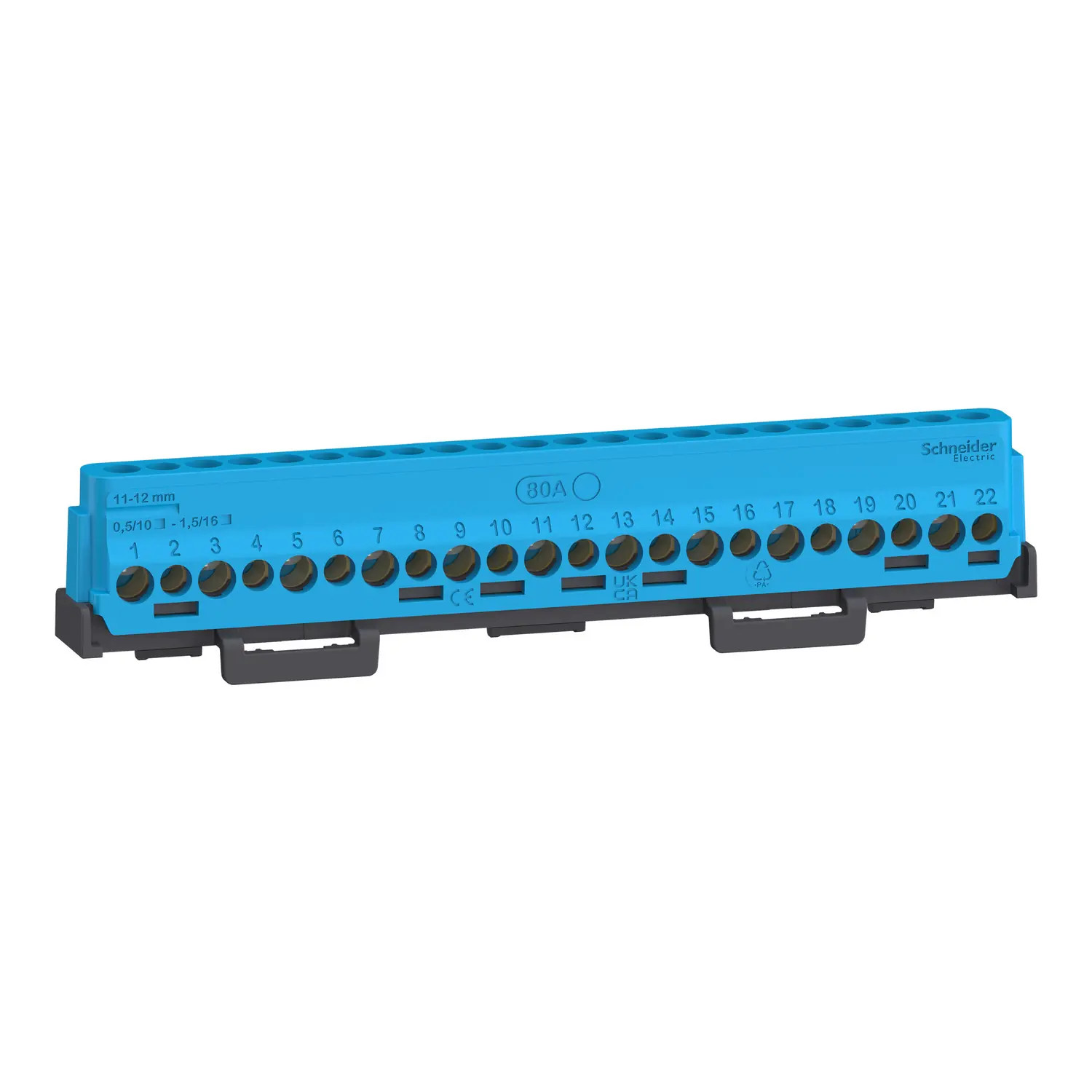 LGYT2A22 Schneider Bornier terre ou neutre 80A 22 trous vis