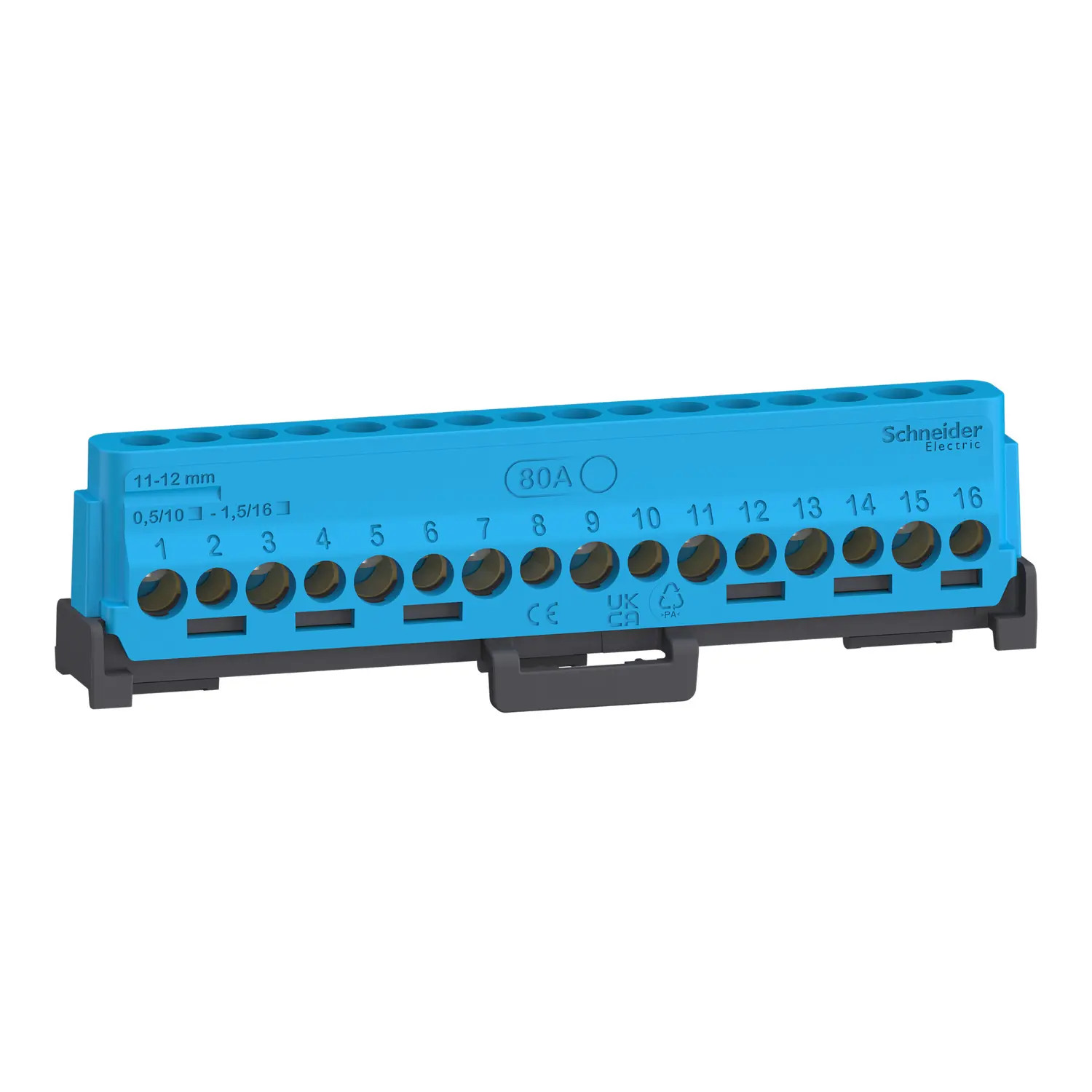 LGYT2A16 Schneider Bornier terre ou neutre 80A 16 trous vis