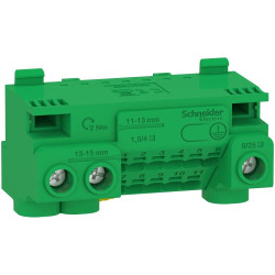 LGYT1E14 Schneider Bornier de terre Resi9 63A 14 trous auto et vis