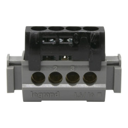 004850 Legrand Bornier phase isolé IP2X à vis 4 connexions 47mm LEG004850