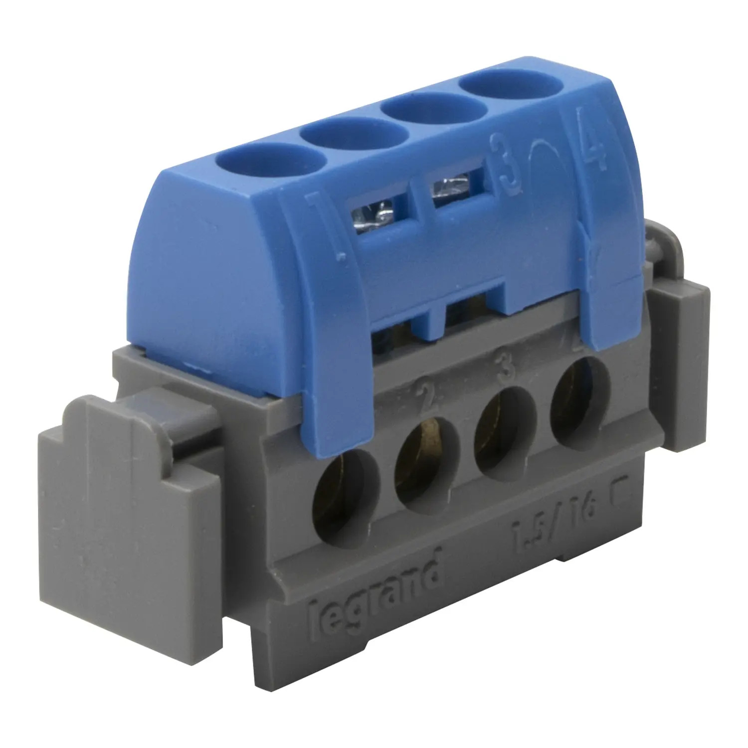 004840 Legrand Bornier neutre isolé IP2X à vis 4 connexions 47mm LEG004840
