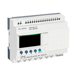 SR3B261FU Schneider Relais Zelio Logic modulaire 26 E/S 230V, horloge + écran