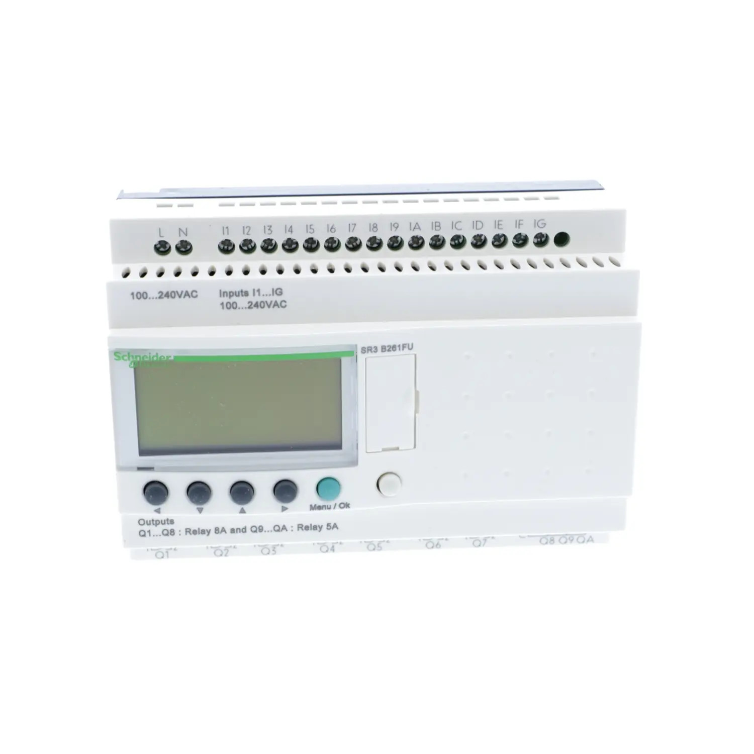 SR3B261FU Schneider Relais Zelio Logic modulaire 26 E/S 230V, horloge + écran
