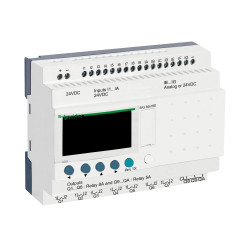 SR3B261BD Schneider Relais Zelio Logic modulaire 26 E/S 24Vcc, horloge + écran