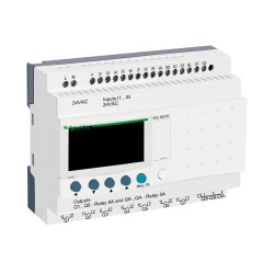 SR3B261B Schneider Relais Zelio Logic modulaire 26 E/S 24Vac, horloge + écran