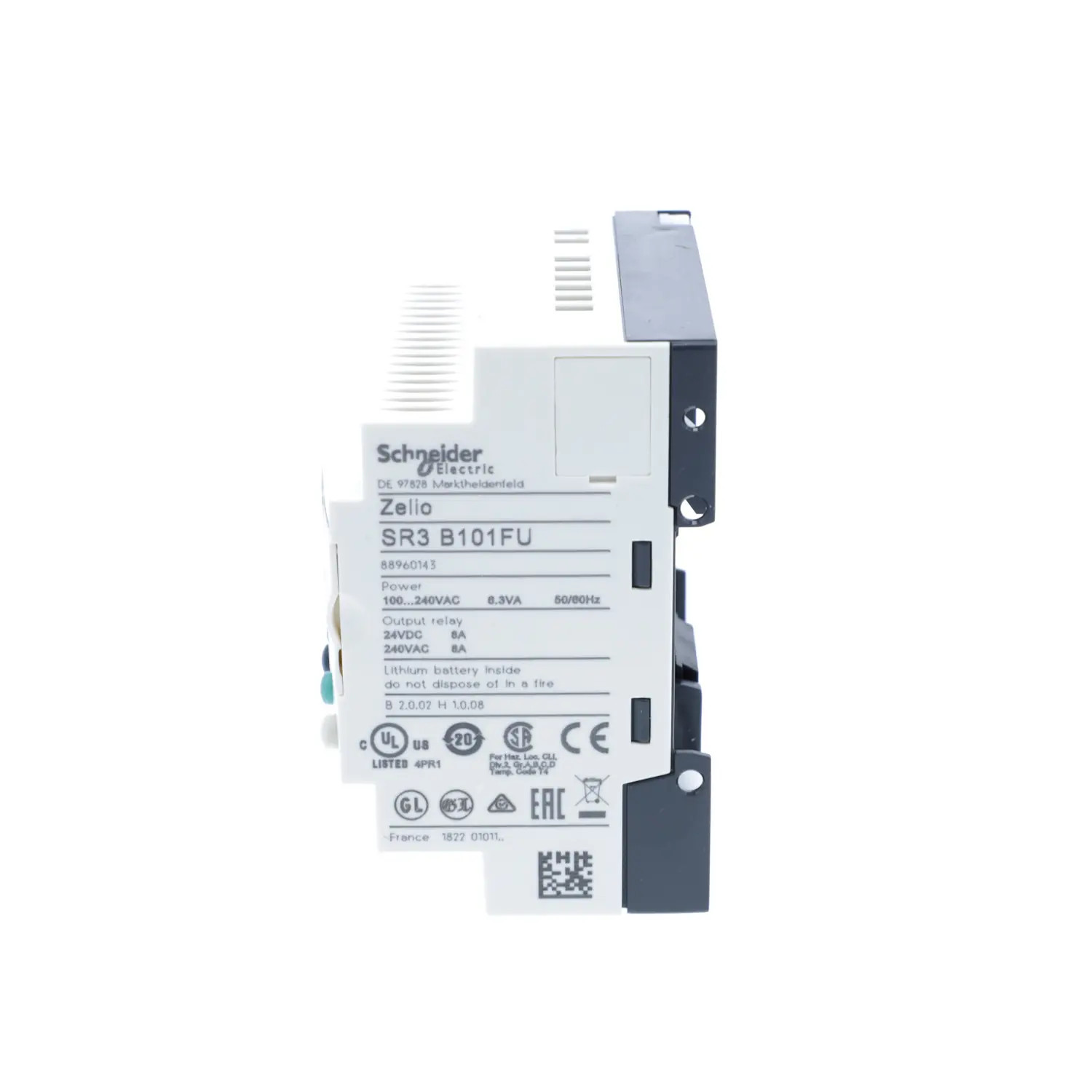 SR3B101FU Schneider Relais Zelio Logic modulaire 10 E/S 230V, horloge + écran