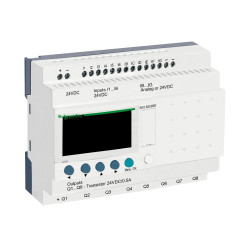 SR2B202BD Schneider Relais Zelio Logic 20 E/S 24Vcc transistor, horloge + écran
