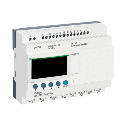 SR2B201BD Schneider Relais Zelio Logic 20 E/S 24Vcc, horloge + écran