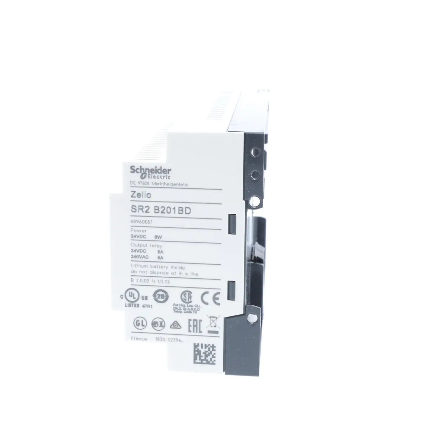 SR2B201BD Schneider Relais Zelio Logic 20 E/S 24Vcc, horloge + écran