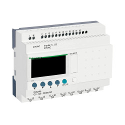 SR2B201B Schneider Relais Zelio Logic 20 E/S 24Vac, horloge + écran