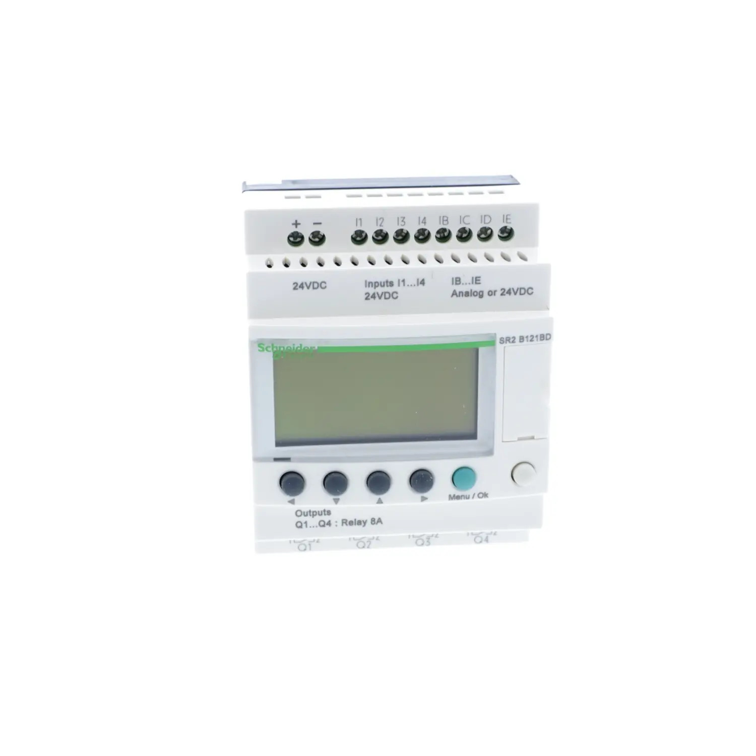 SR2B121BD Schneider Relais Zelio Logic 12 E/S 24Vcc, horloge + écran
