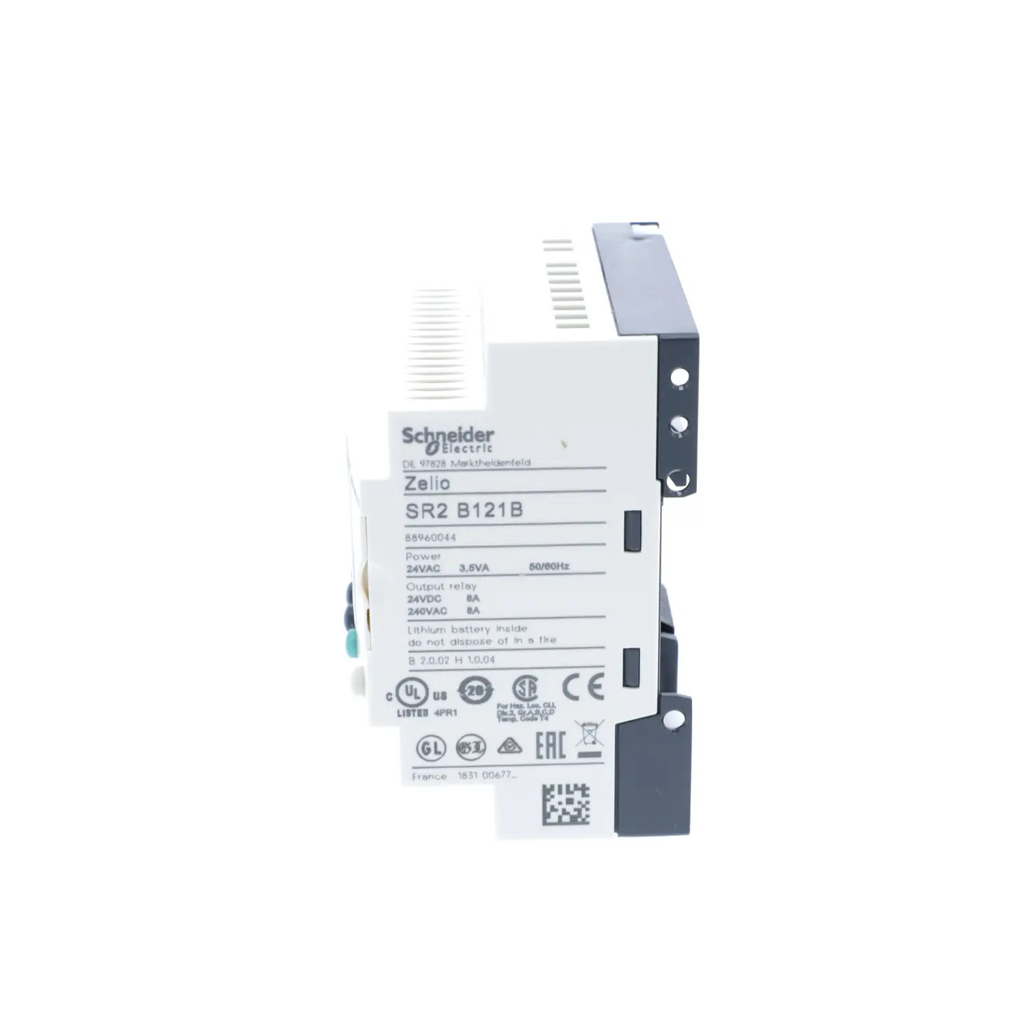 SR2B121B Schneider Relais Zelio Logic 12 E/S 24Vac, horloge + écran