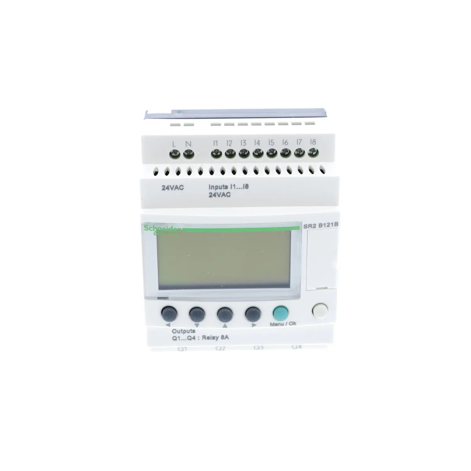SR2B121B Schneider Relais Zelio Logic 12 E/S 24Vac, horloge + écran