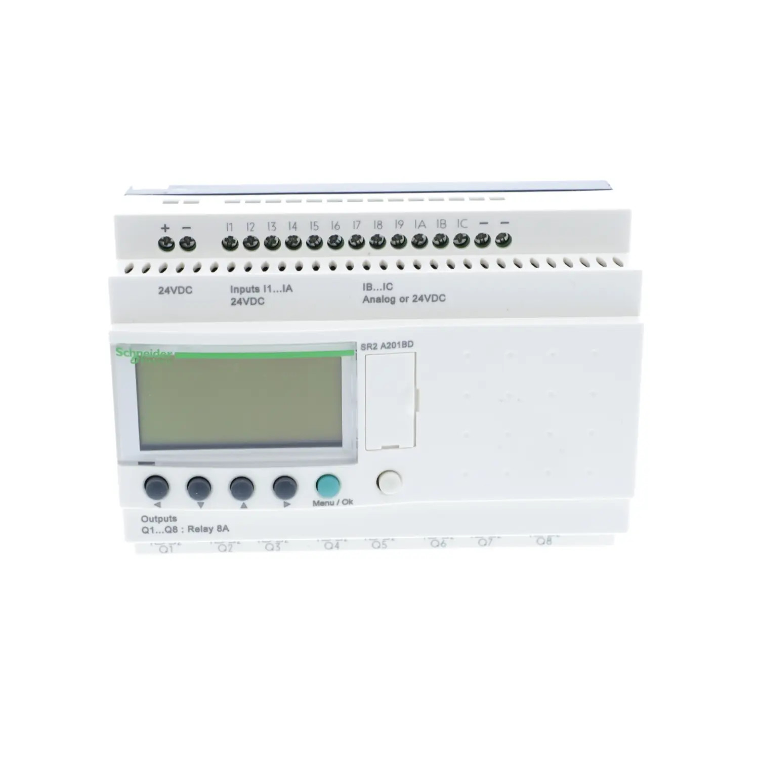 SR2A201BD Schneider Relais Zelio Logic 20 E/S 24Vcc, écran sans horloge