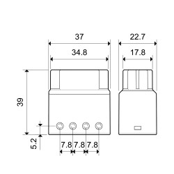 13.91.8.230.0000 Finder Télérupteur temporisé 1NO 10A 230V AC Série 13 139182300000
