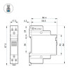 20.22.8.230.0000 Finder Télérupteur bipolaire 2NO 16A 230V AC Série 20 Série 20.22 202282300000