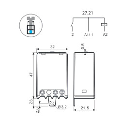 27.21.8.230.0000 Finder Télérupteur encastrable unipolaire 1NO 10A 272182300000