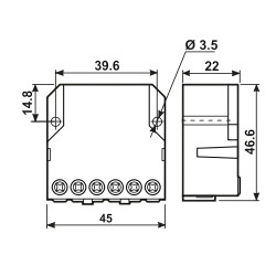 26.08.8.230.4000 Finder Télérupteur encastrable pour volet roulant 2NO 10A 260882304000