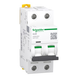 A9F73220 Schneider iC60N - Disjoncteur bipolaire 20A - 2P - Courbe B - 6/10kA - Bornes à vis - Acti9 iC60