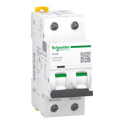 A9F73250 Schneider iC60N - Disjoncteur bipolaire 50A - 2P - Courbe B - 6/10kA - Bornes à vis - Acti9 iC60