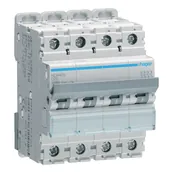 Disjoncteur tétrapolaire 20A Hager courbe D 10kA