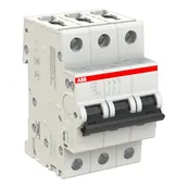 Disjoncteur triphasé 20A ABB S203-C20 courbe C 3P 10kA
